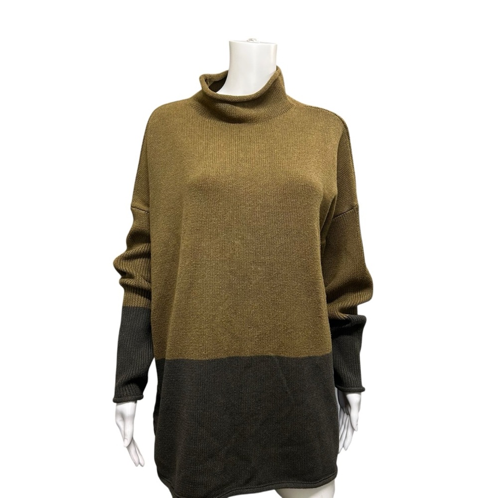 Tahari High Neck Drop Sleeve Neutral Knit Tunic Top Plus Size 2X